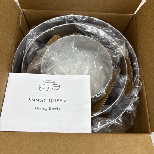 Amway QUEEN mixing Bowls アムウェイ クィーン 調理器具 ステンレスボウル 未使用品